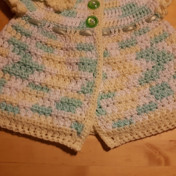 Beautiful Crochet Baby Cardigan💛 | Brand New | Size 0-3 Months - Picture 5 of 9